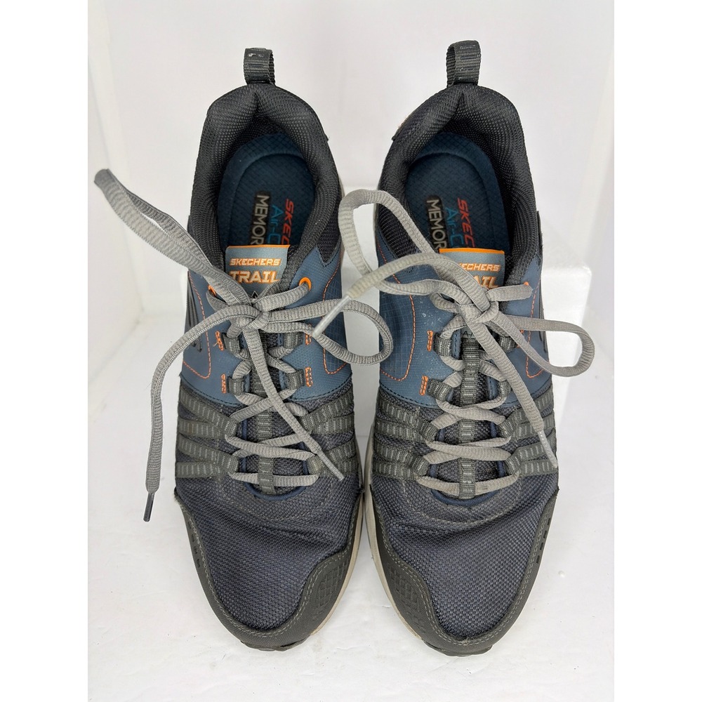 Skechers Trail All-Terrain Mens 10.5 Navy Orange Water Repellent Shoes 56255SA